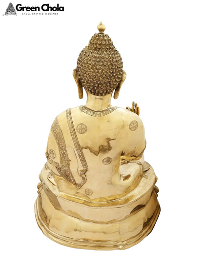 36-Inch Large Buddha Idol in Abhaya Mudra | Handmade Buddhist Statue