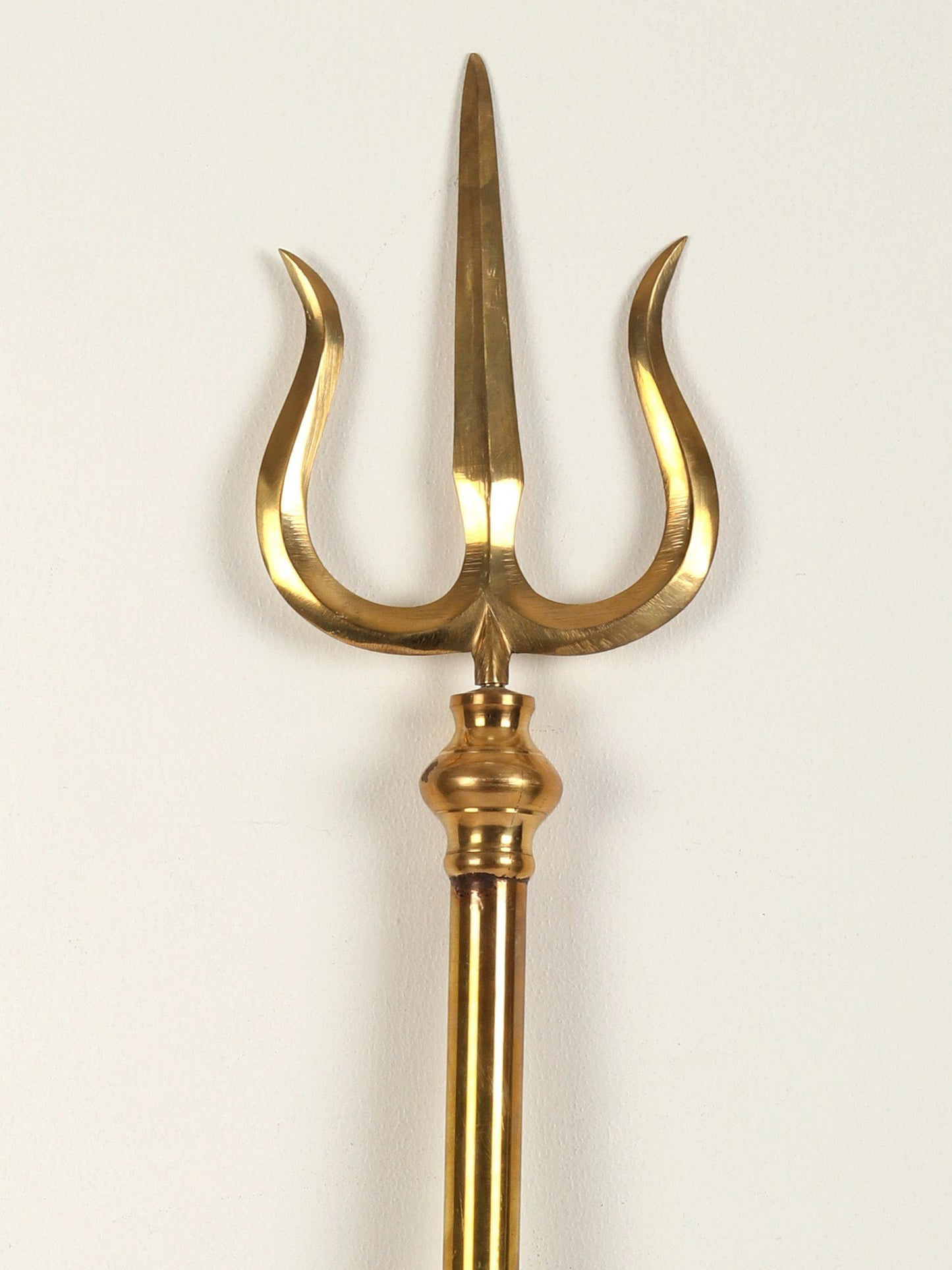 38" Lord Shiva'S Trident (Trishul) For Temple In Brass | Handmade Brass Trident