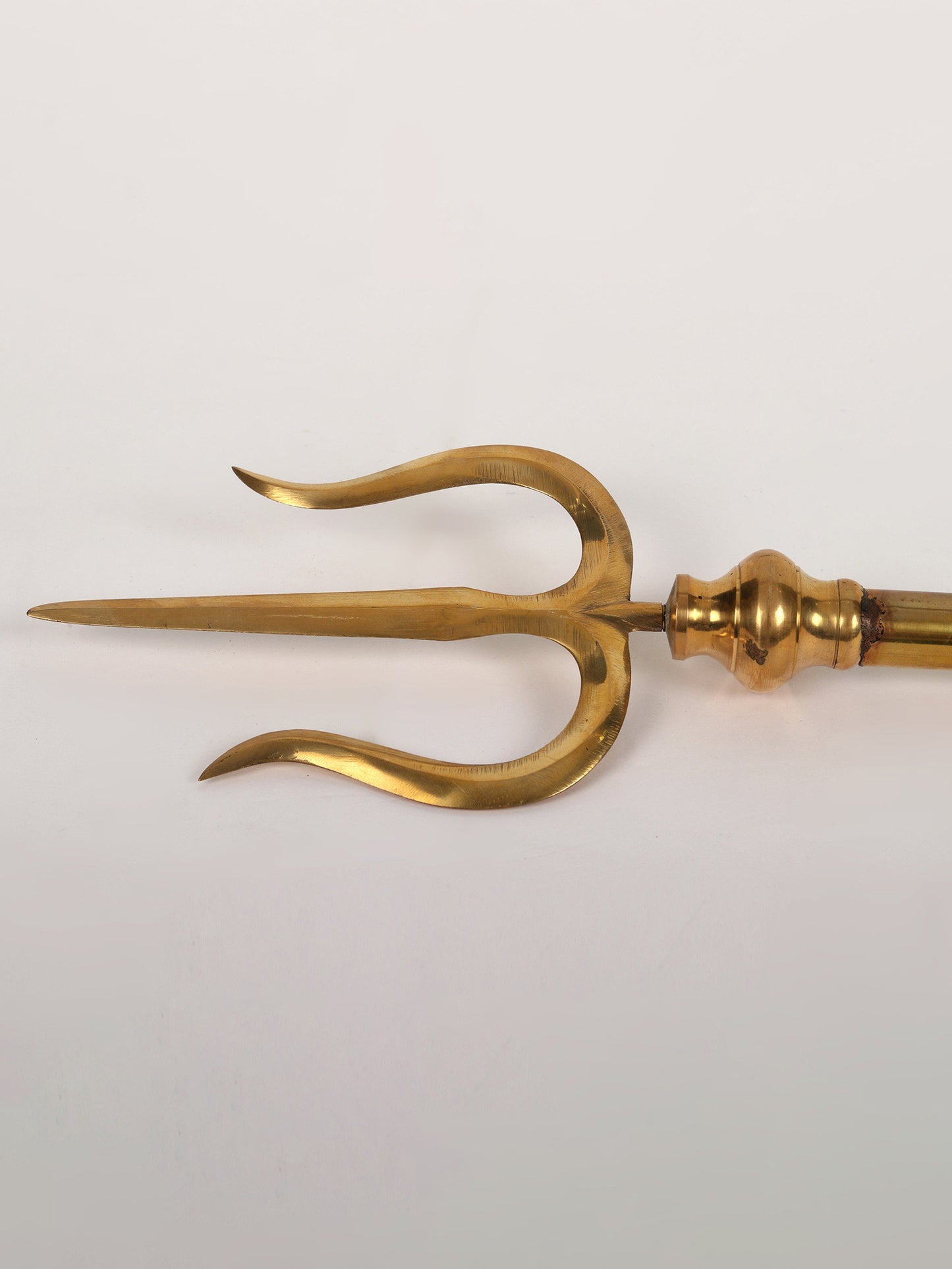 38" Lord Shiva'S Trident (Trishul) For Temple In Brass | Handmade Brass Trident