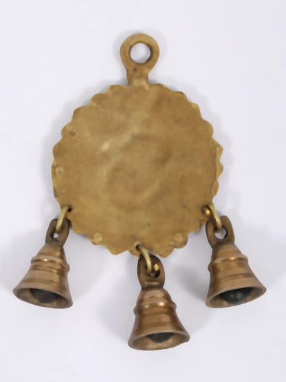 7" Om Hanging Bell In Brass For Home | Handmade Brass Bell For Gifting