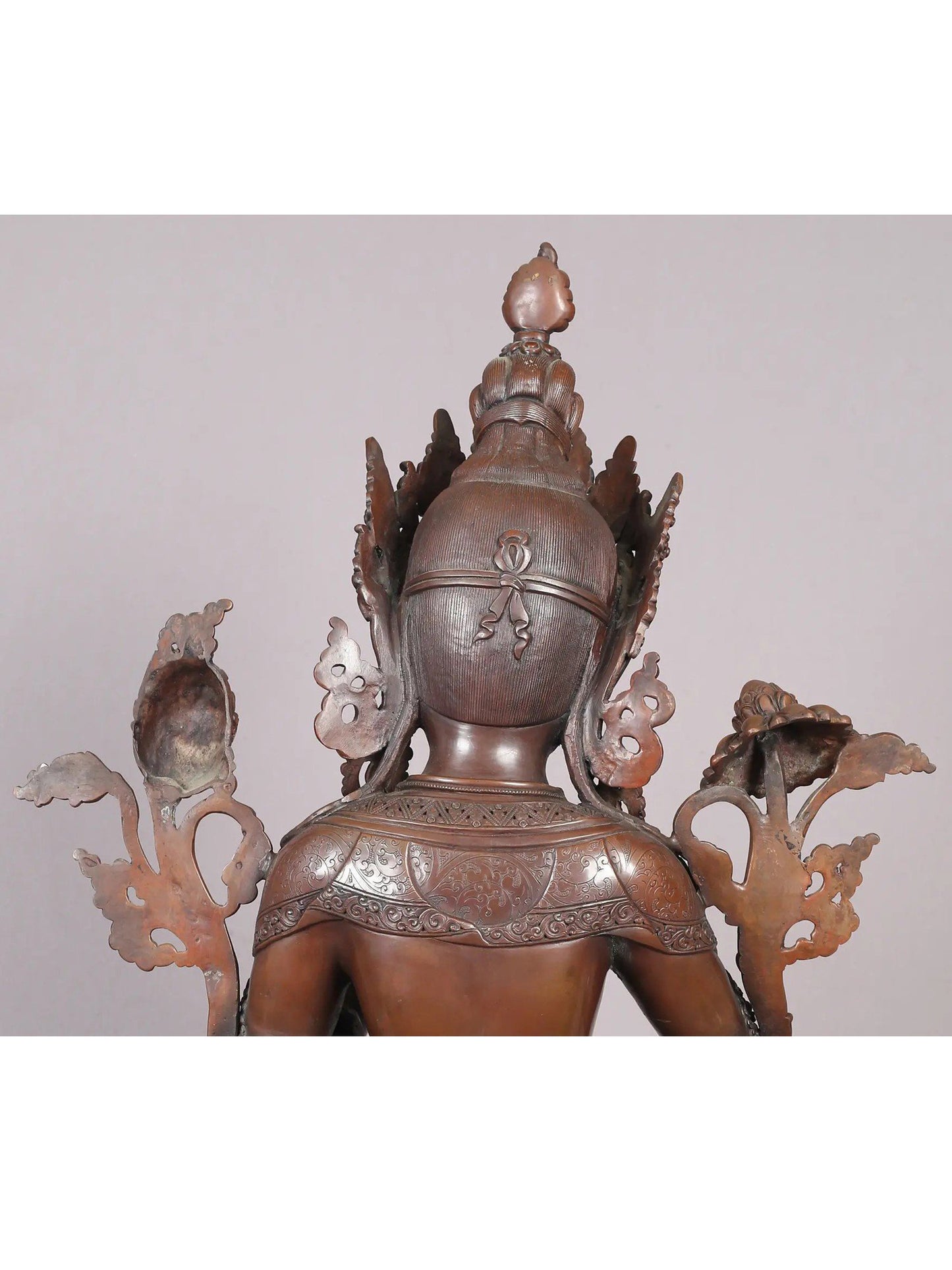 20" Goddess Green Tara Copper Statue From Nepal | Handmade Idol | Goddess Statue