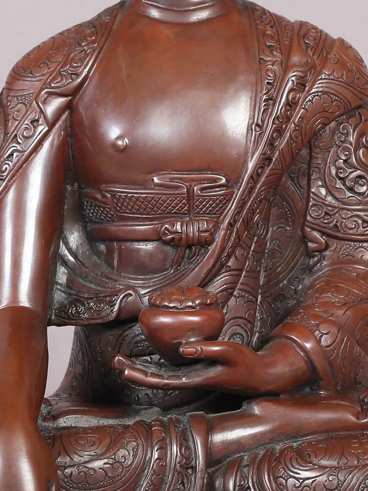 9" Shakyamuni Buddha Copper Statue From Nepal | Handmade Idol | Lord Buddha Statue