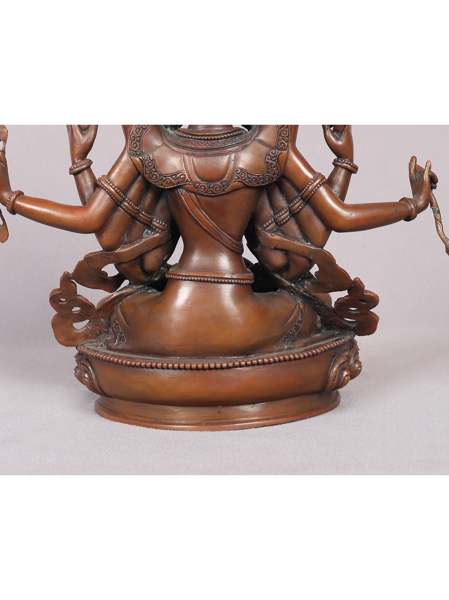 9" Manjushri Nama-Samgiti Copper Statue From Nepal | Handmade | Copper Figurine