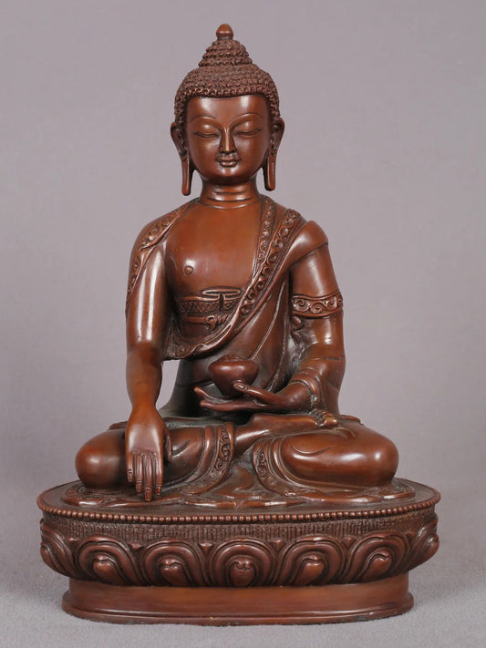 8" Shakyamuni Buddha Idol From Nepal | Handmade Idol | Lord Buddha Statue