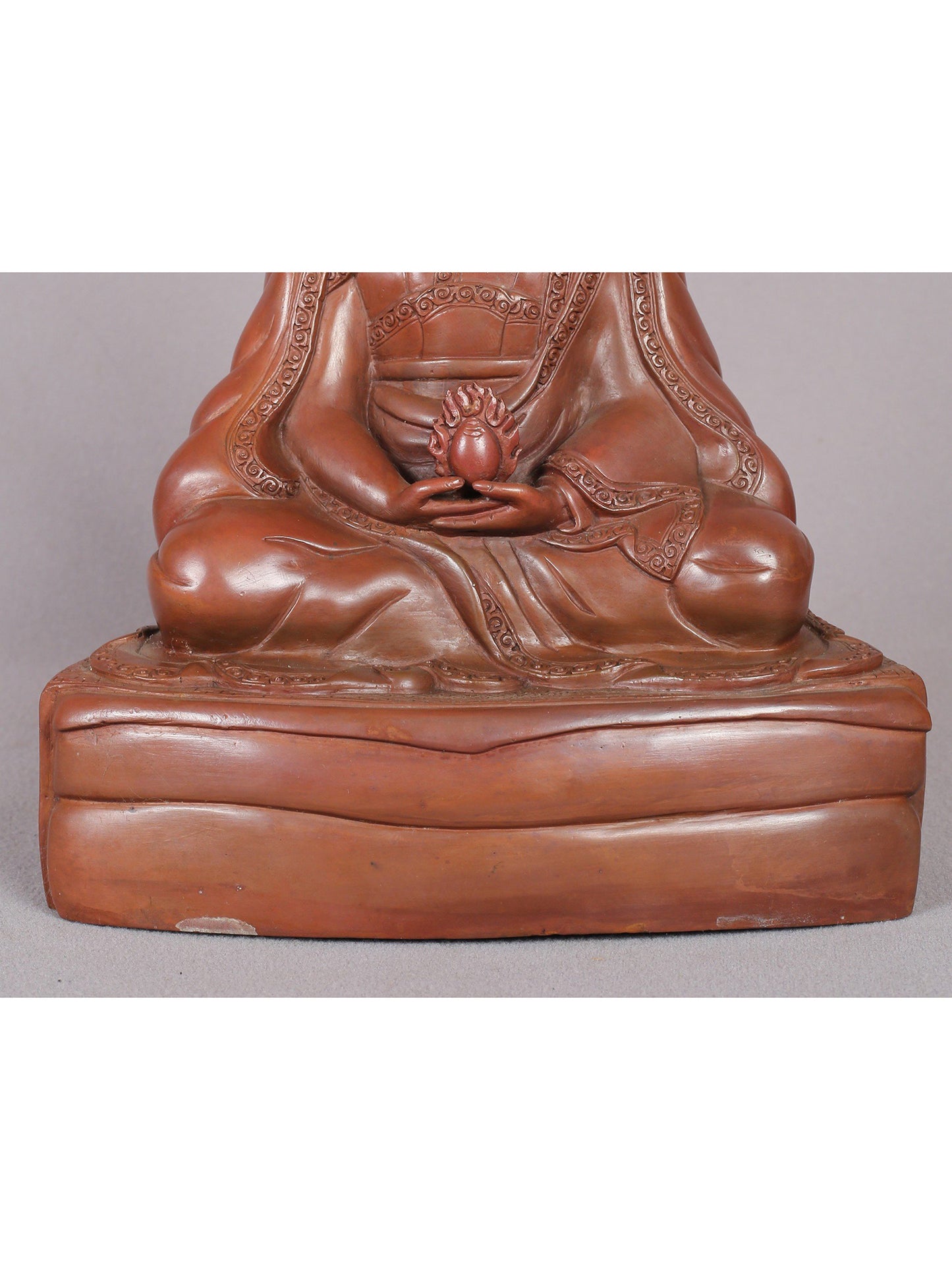 8" Guru Gampopa Copper Statue From Nepal | Handmade Idol | Copper Figurine