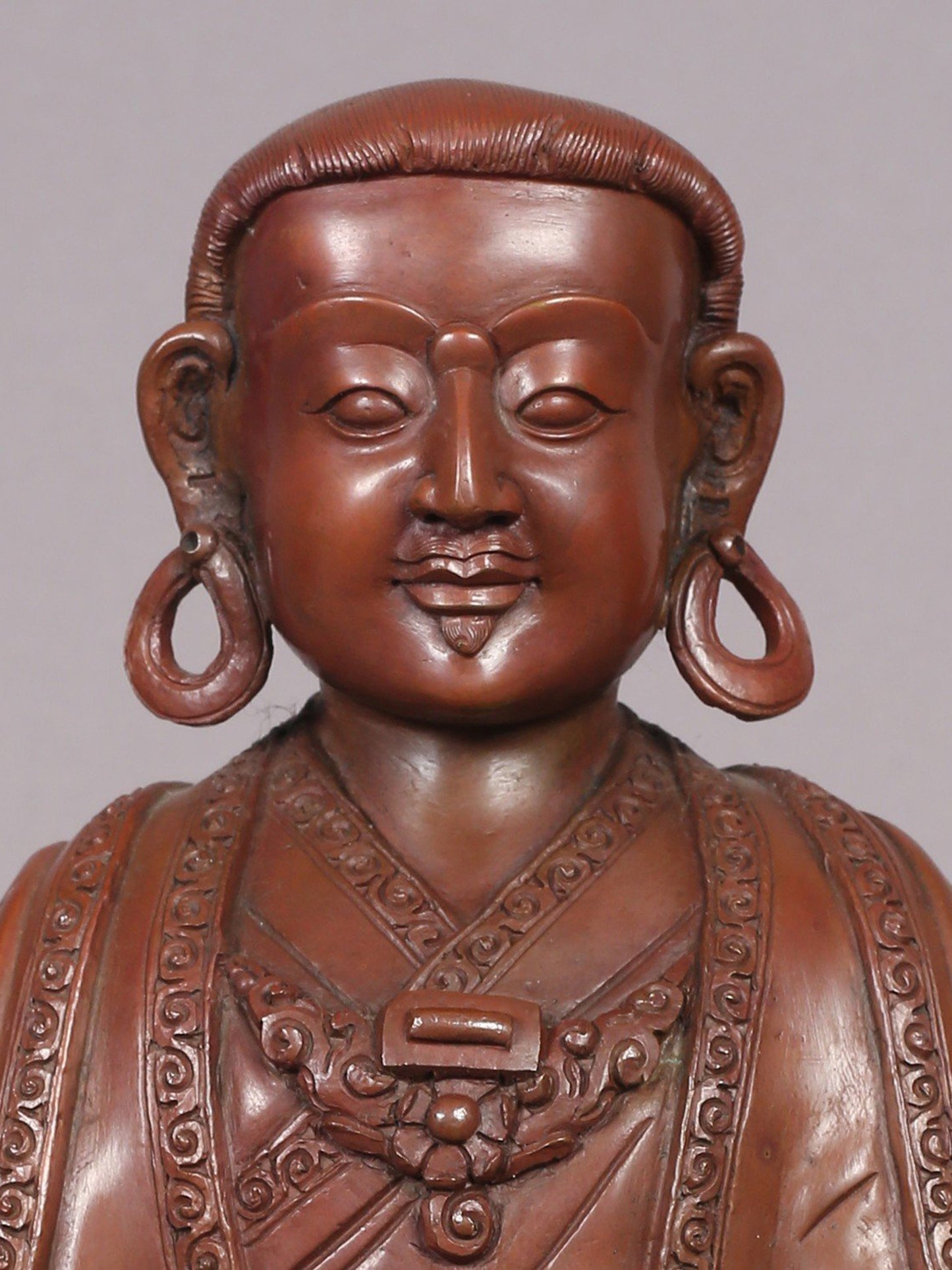 8" Guru Marpa Lotsawa Copper Statue - The Teacher of Milarepa | Handmade Statue