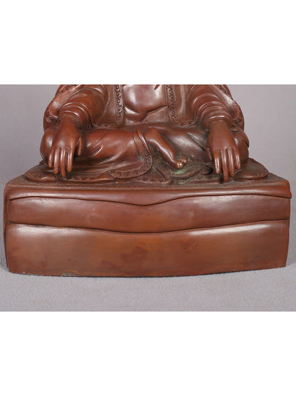 8" Guru Marpa Lotsawa Copper Statue - The Teacher of Milarepa | Handmade Statue