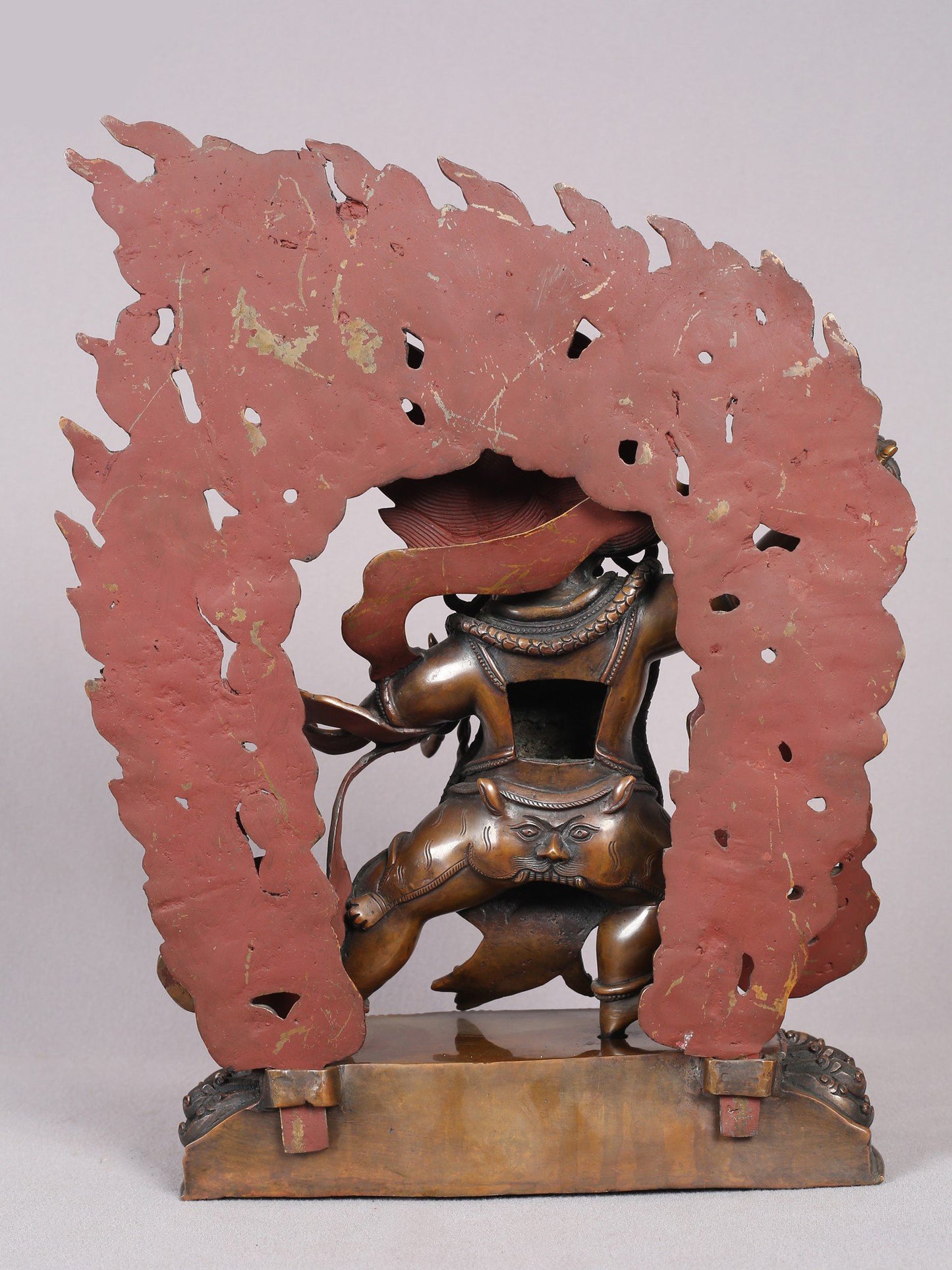 12" Tibetan Buddhist Deity Vajrapani Copper Statue From Nepal | Handmade Idol | Buddhist Deity