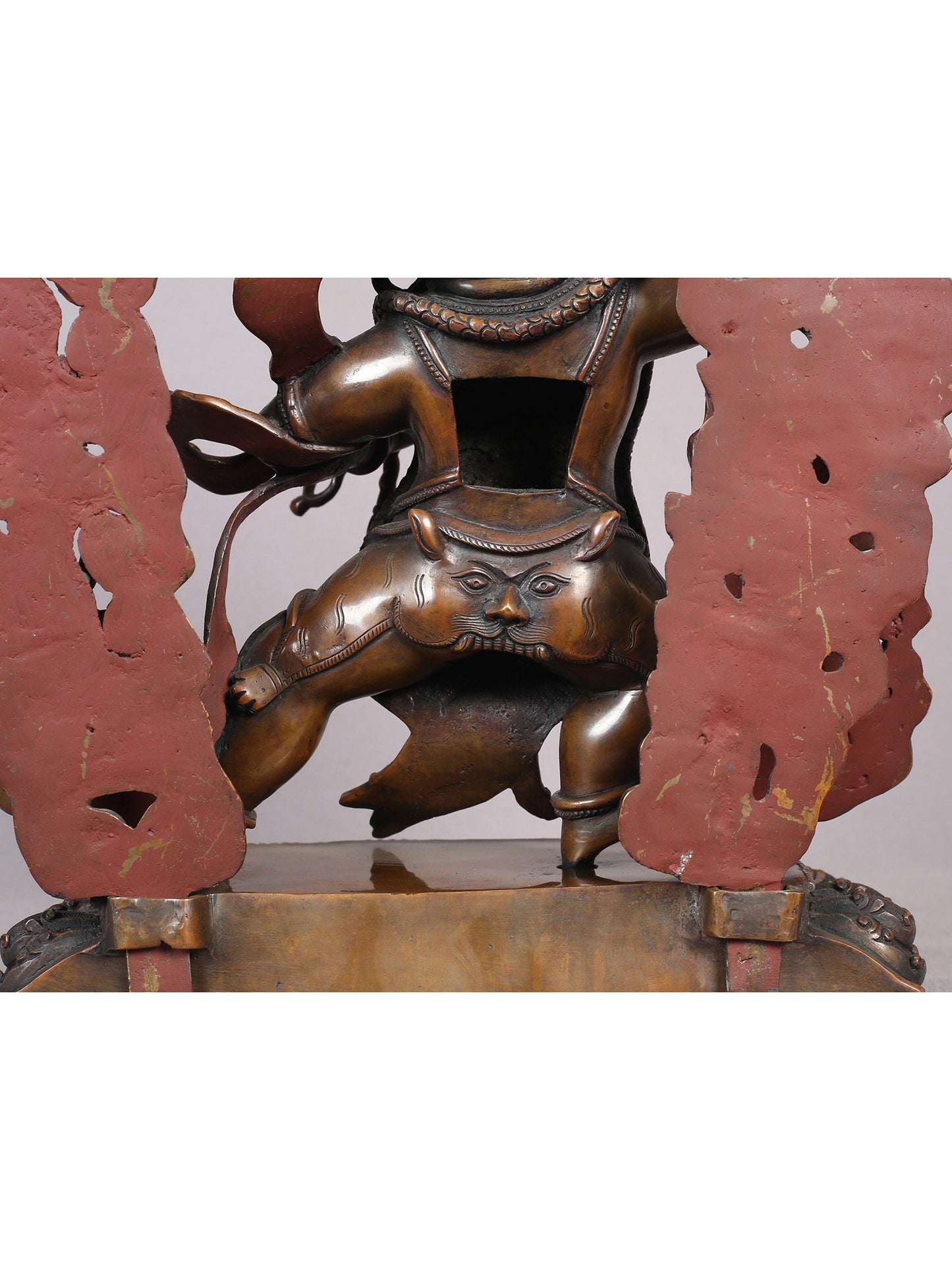 12" Tibetan Buddhist Deity Vajrapani Copper Statue From Nepal | Handmade Idol | Buddhist Deity