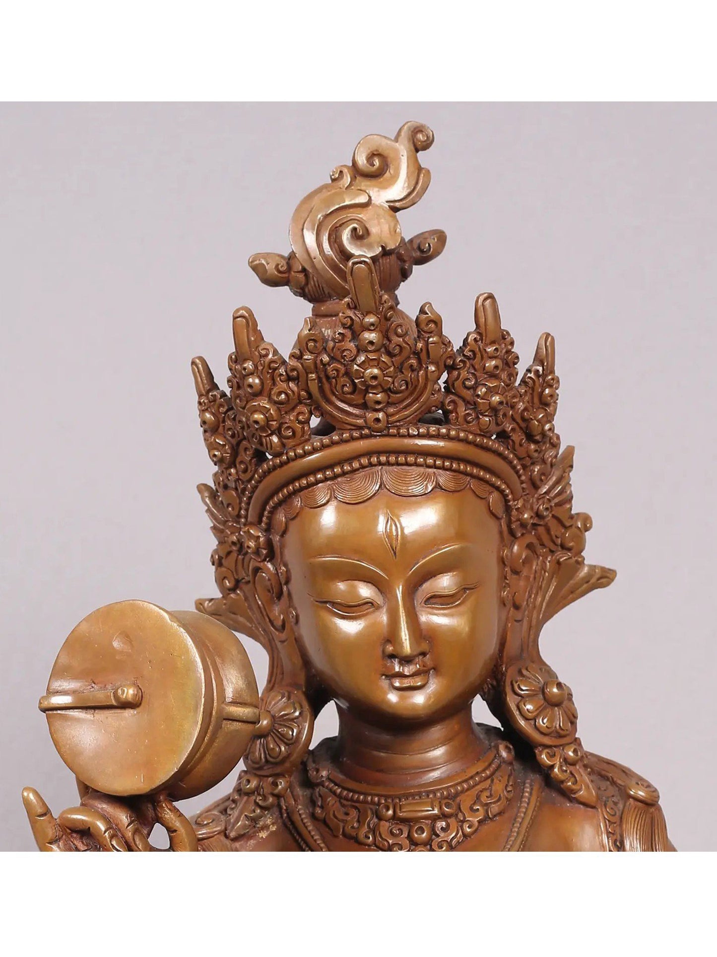 13" Yeshe Tsogyal Copper Statue From Nepal | Handmade Idol | Copper Figurine