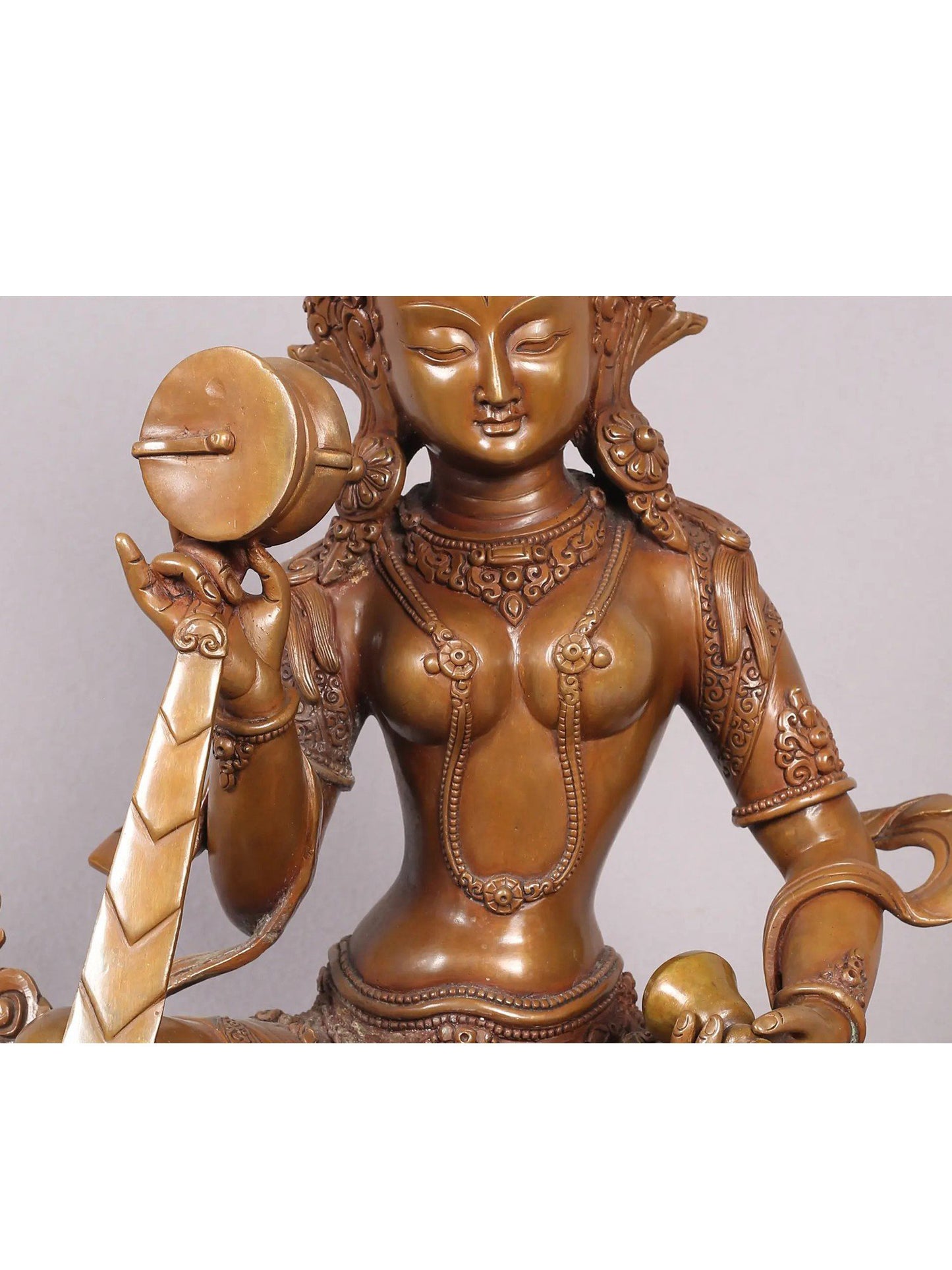 13" Yeshe Tsogyal Copper Statue From Nepal | Handmade Idol | Copper Figurine