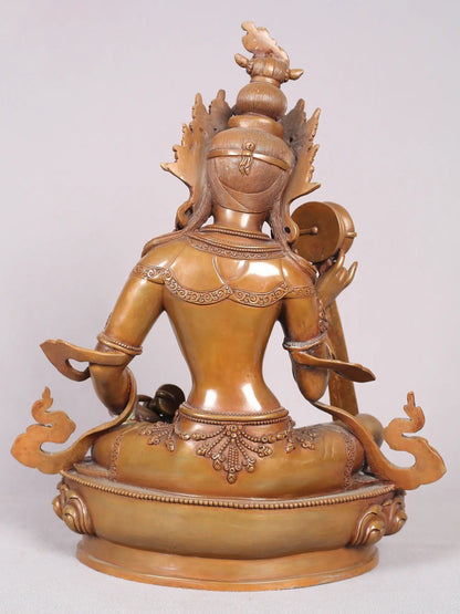 13" Yeshe Tsogyal Copper Statue From Nepal | Handmade Idol | Copper Figurine