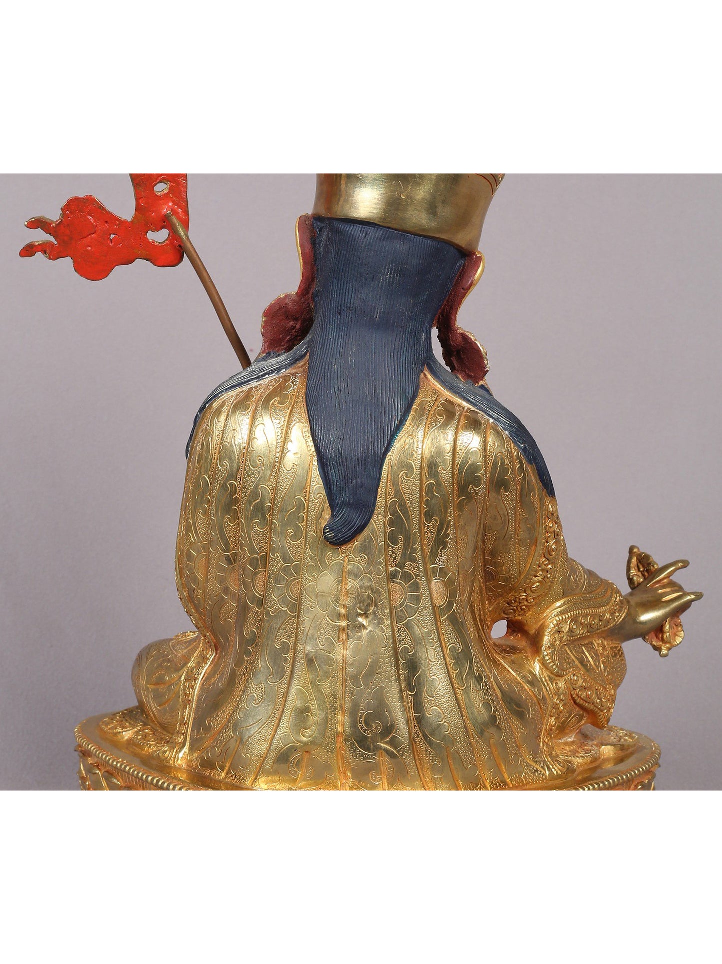 15" Guru Padmasambhava Copper Statue From Nepal | Handmade Idol | Copper Figurine