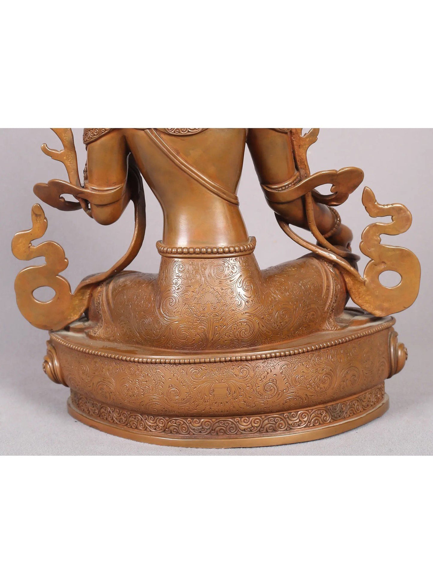 13" Goddess Green Tara Copper Statue From Nepal | Handmade Idol | Copper Goddess Statue