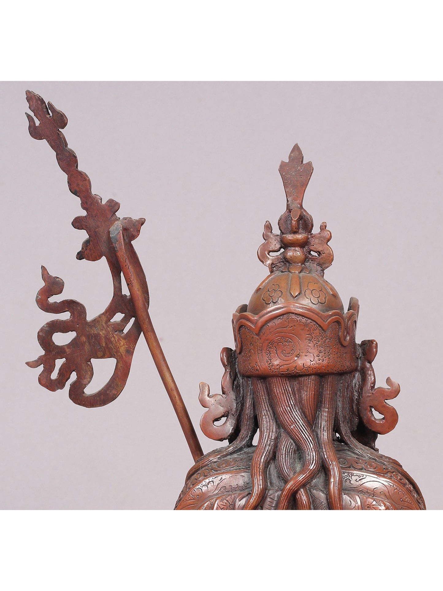 11" Guru Tshokey Dorje Copper Statue From Nepal | Handmade Idol | Copper Figurine