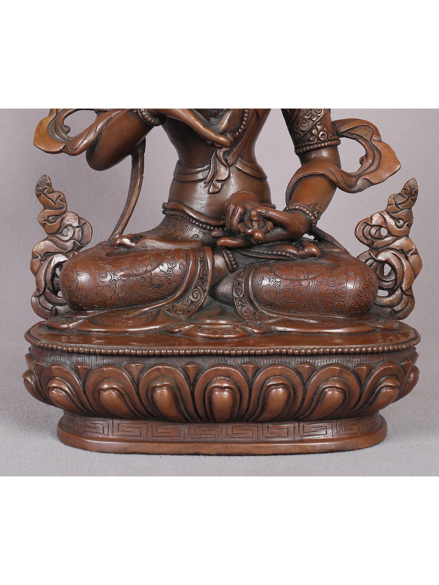 12" Vajrasattva Copper Statue From Nepal | Handmade Idol | Vajrasattva Copper Figurine