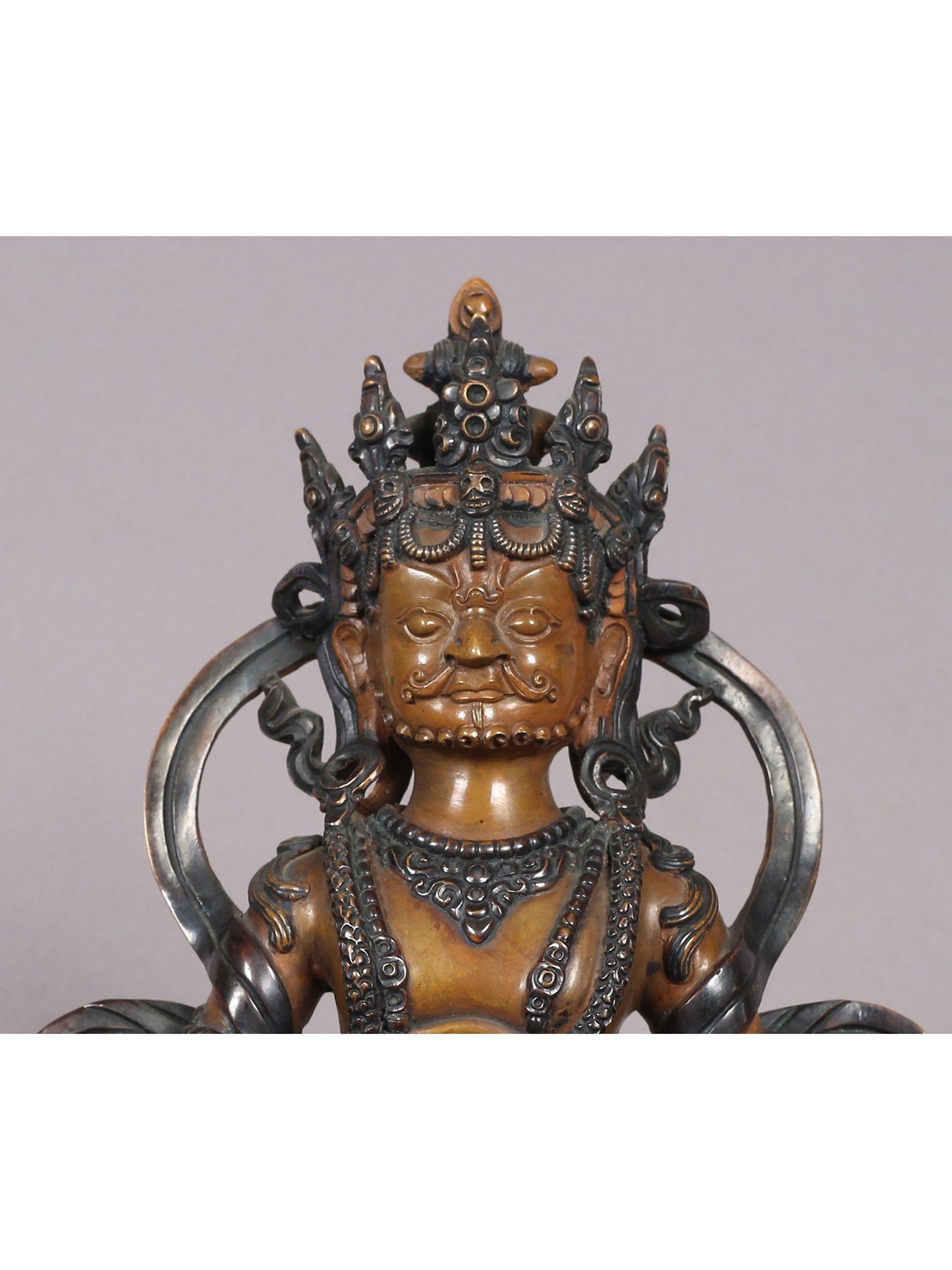 11" Lord Kubera Copper Figurine | Handmade Idol | Tibetan Copper Buddhist Statue