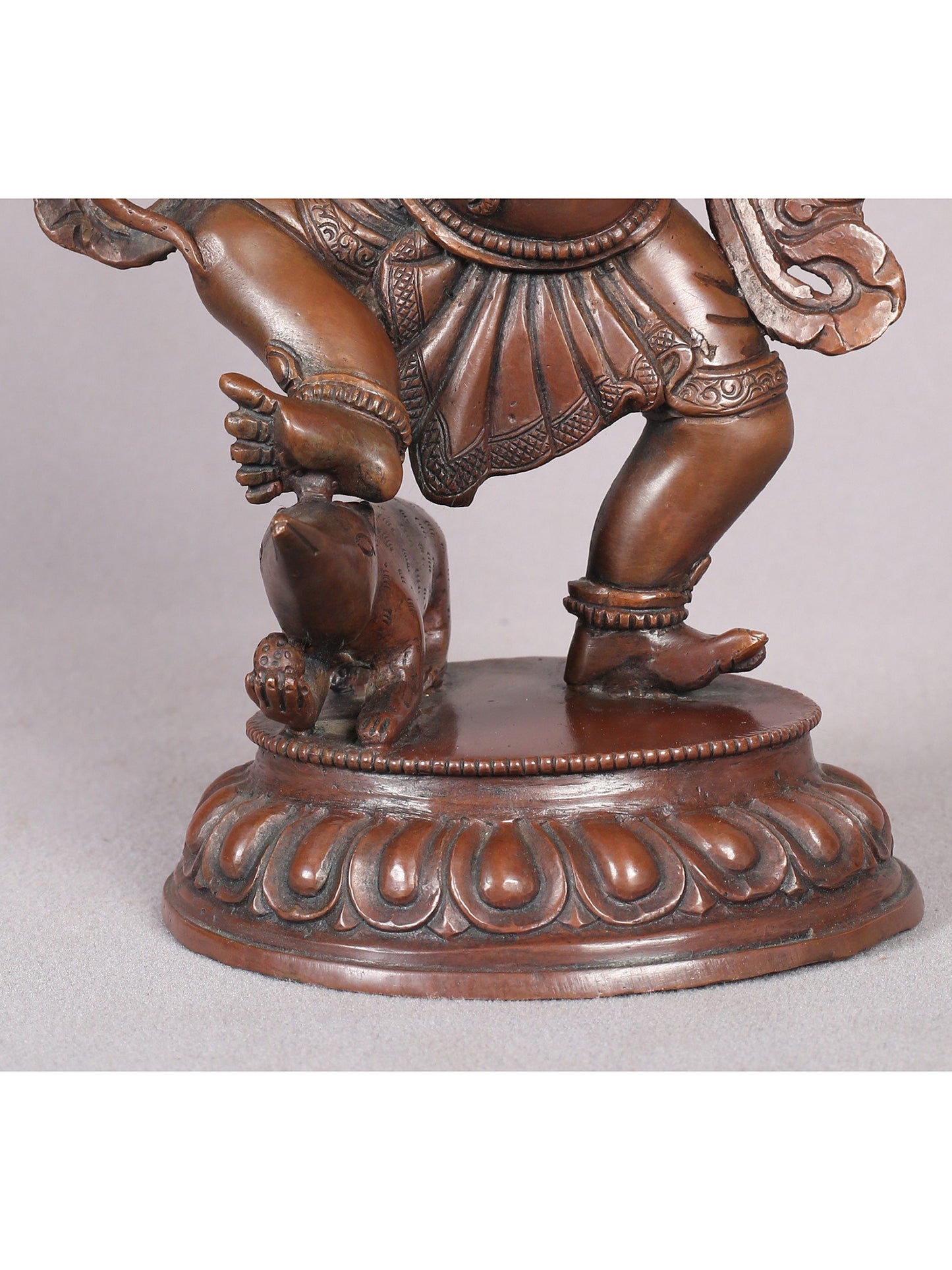 10" Dancing Ganesha Copper Statue From Nepal | Handmade Idol | Lord Ganesha Statue