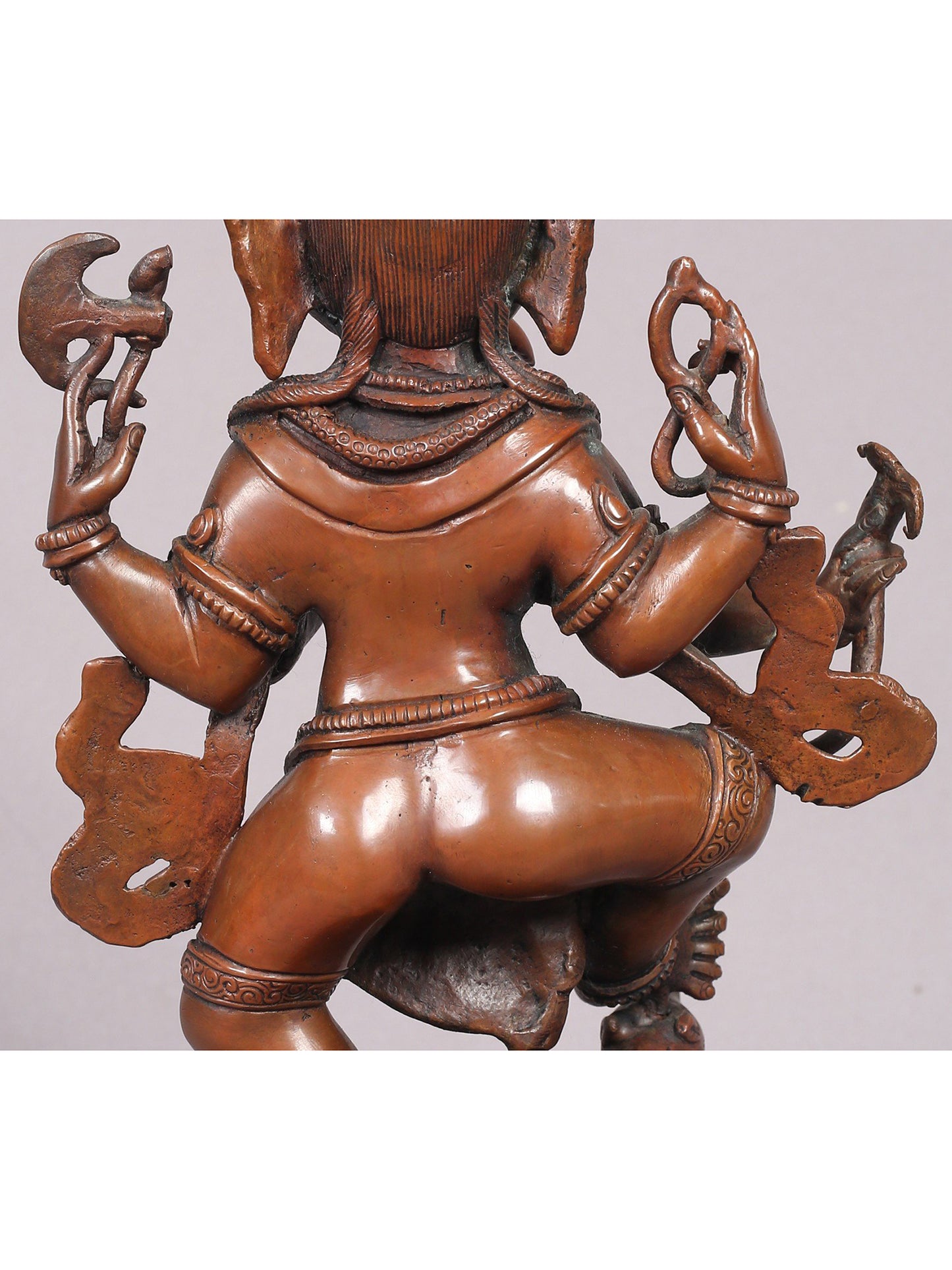 10" Dancing Ganesha Copper Statue From Nepal | Handmade Idol | Lord Ganesha Statue