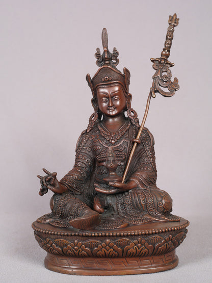 10" Guru Padmasambhava Copper Statue from Nepal