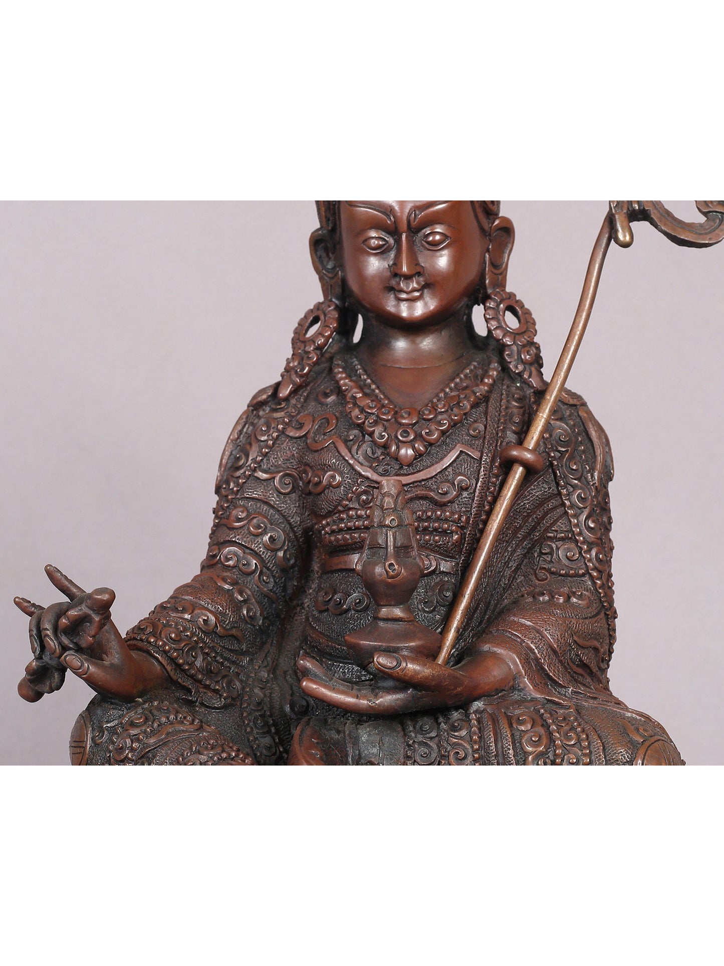 10" Guru Padmasambhava Copper Statue from Nepal