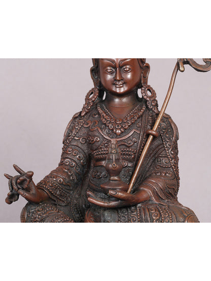 10" Guru Padmasambhava Copper Statue from Nepal