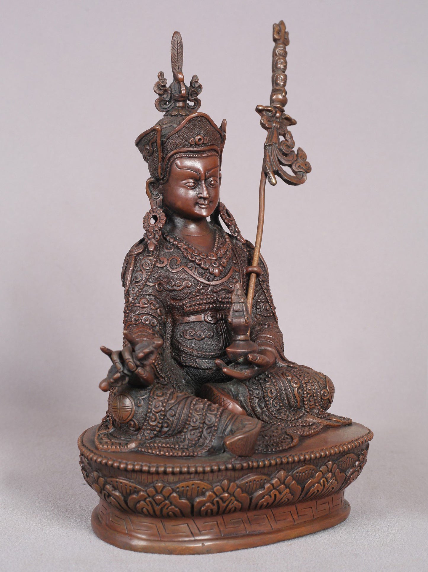 10" Guru Padmasambhava Copper Statue from Nepal