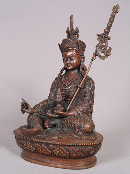 10" Guru Padmasambhava Copper Statue from Nepal