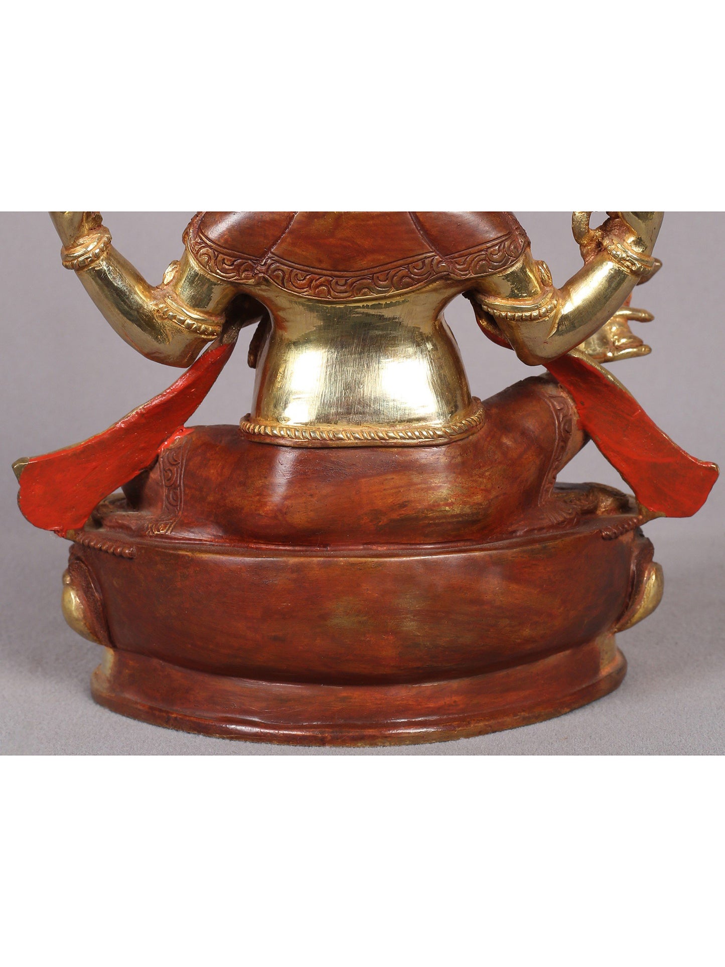 9" Sitting Lord Ganesha Copper Statue from Nepal