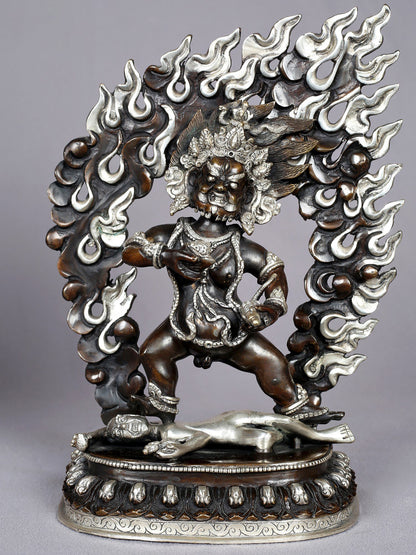 10" Buddhist Deity Vajrapani Copper Statue from Nepal