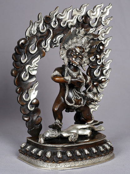 10" Buddhist Deity Vajrapani Copper Statue from Nepal