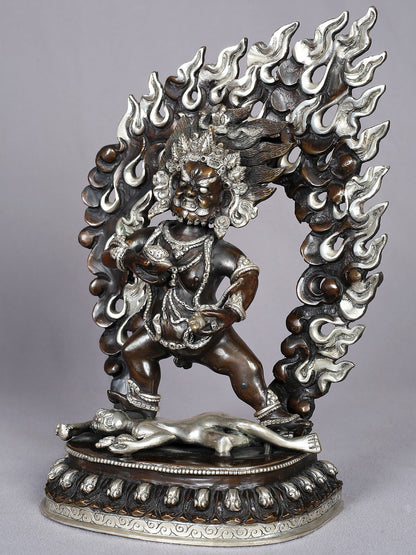 10" Buddhist Deity Vajrapani Copper Statue from Nepal