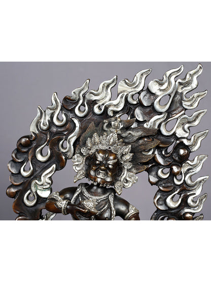 10" Buddhist Deity Vajrapani Copper Statue from Nepal