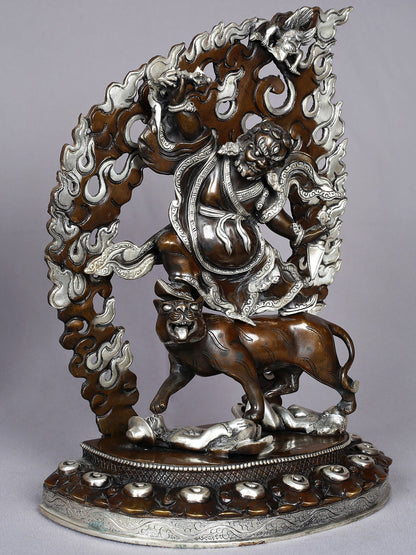 13" Dorje Drolo Copper Statue from Nepal | Nepalese Copper Idols