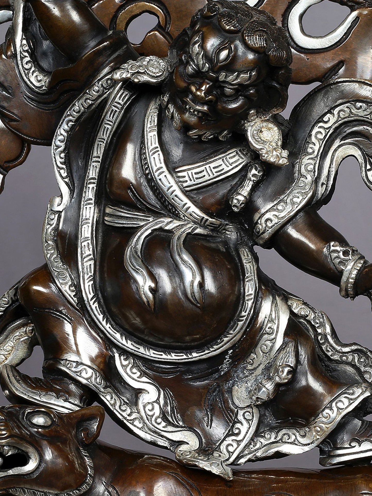 13" Dorje Drolo Copper Statue from Nepal | Nepalese Copper Idols