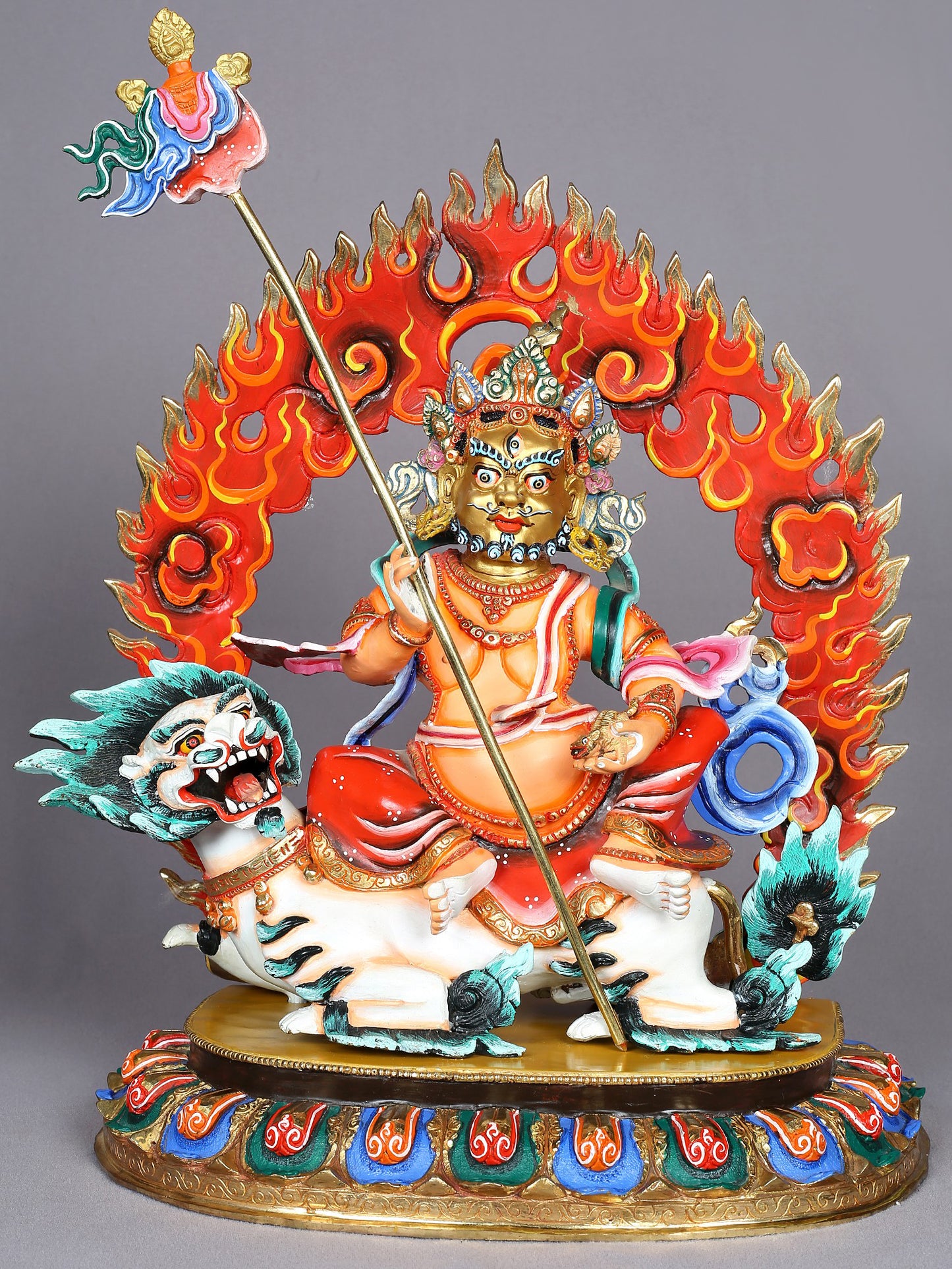 15" Singh Kubera Copper Idol | Nepalese Copper Statue