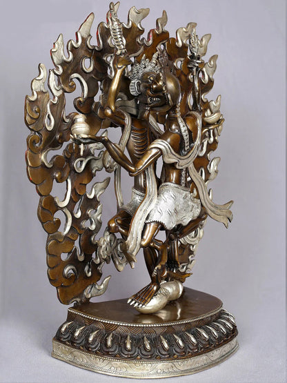 15" Citipati Copper Statue | Vajrayana Buddhism | Handmade Sculpture