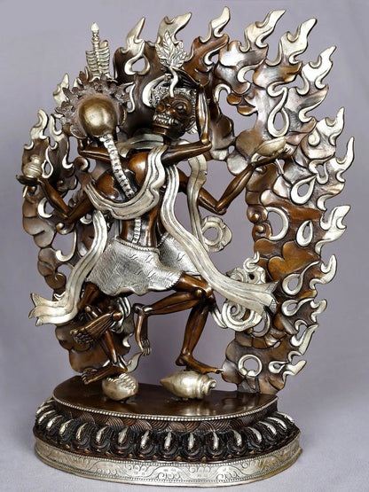 15" Citipati Copper Statue | Vajrayana Buddhism | Handmade Sculpture