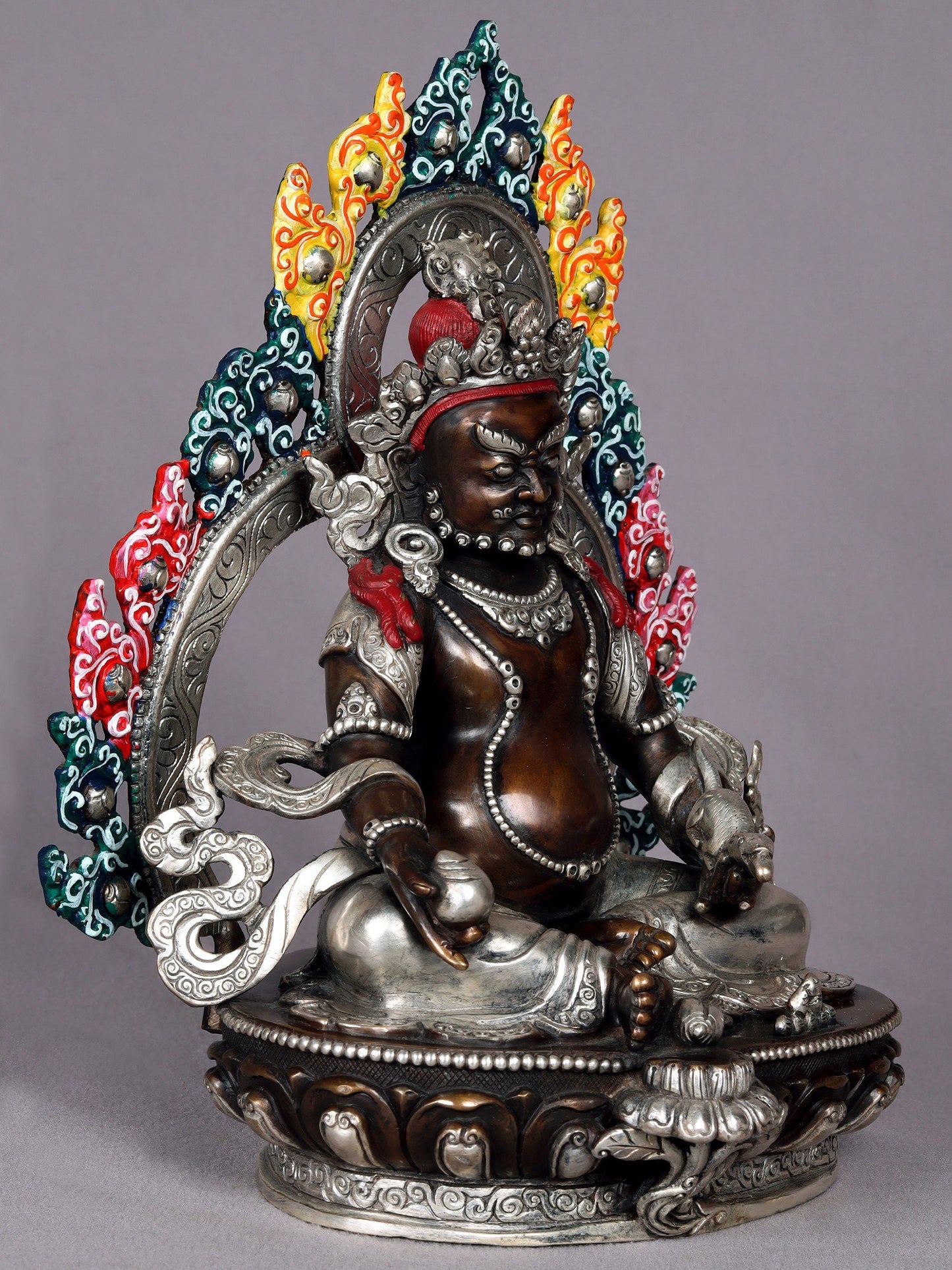 9" Kubera Copper Statue - The Tibetan Buddhist God of Wealth