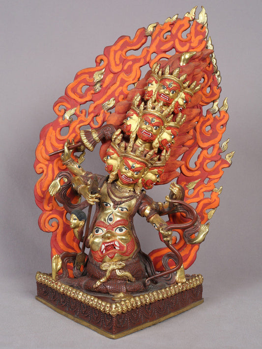 Tibetan Buddhist God Rahula from Nepal | Handmade Sculpture