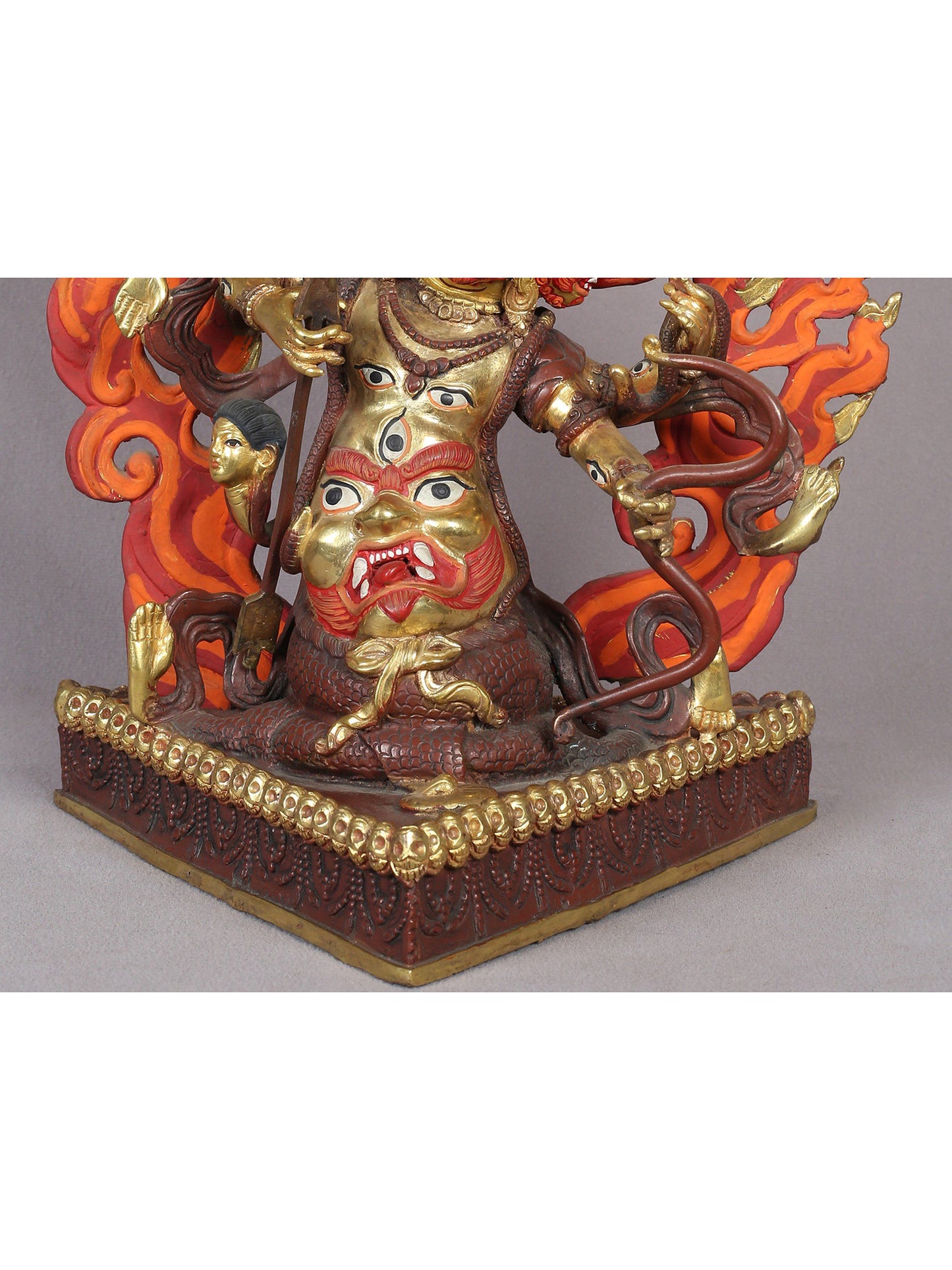 Tibetan Buddhist God Rahula from Nepal | Handmade Sculpture