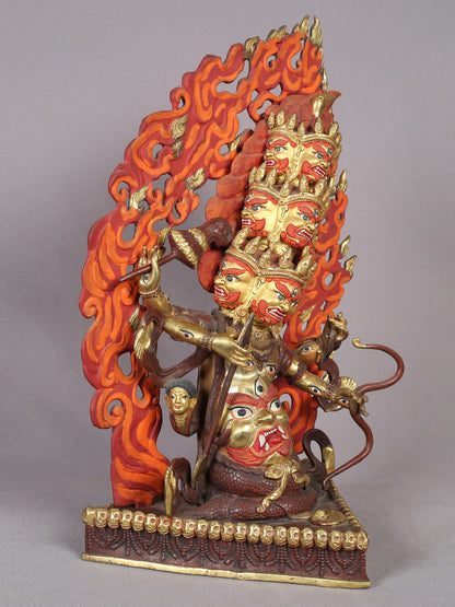 Tibetan Buddhist God Rahula from Nepal | Handmade Sculpture