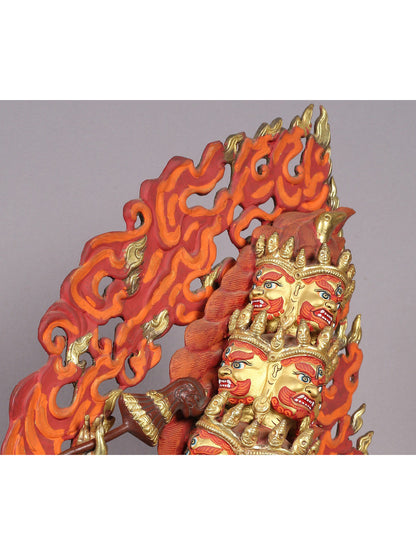 Tibetan Buddhist God Rahula from Nepal | Handmade Sculpture