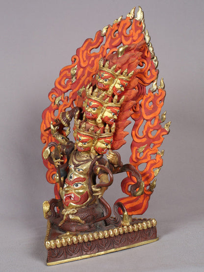 Tibetan Buddhist God Rahula from Nepal | Handmade Sculpture