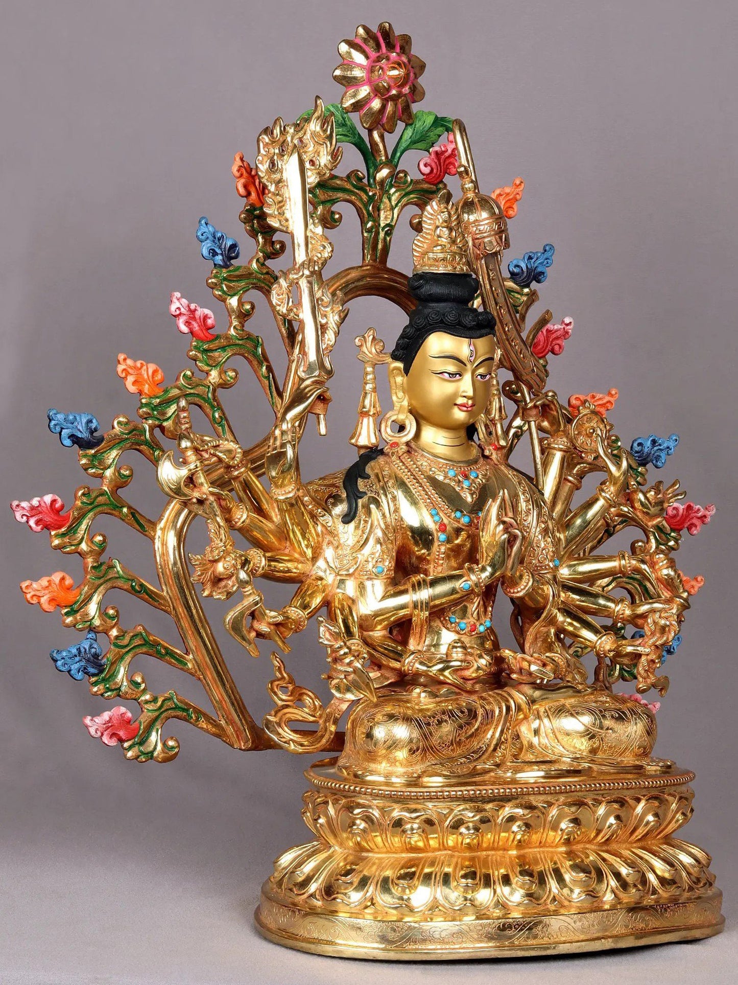 Japanese Durga (Juntei Kannon or Chandi) | Handmade Sculpture