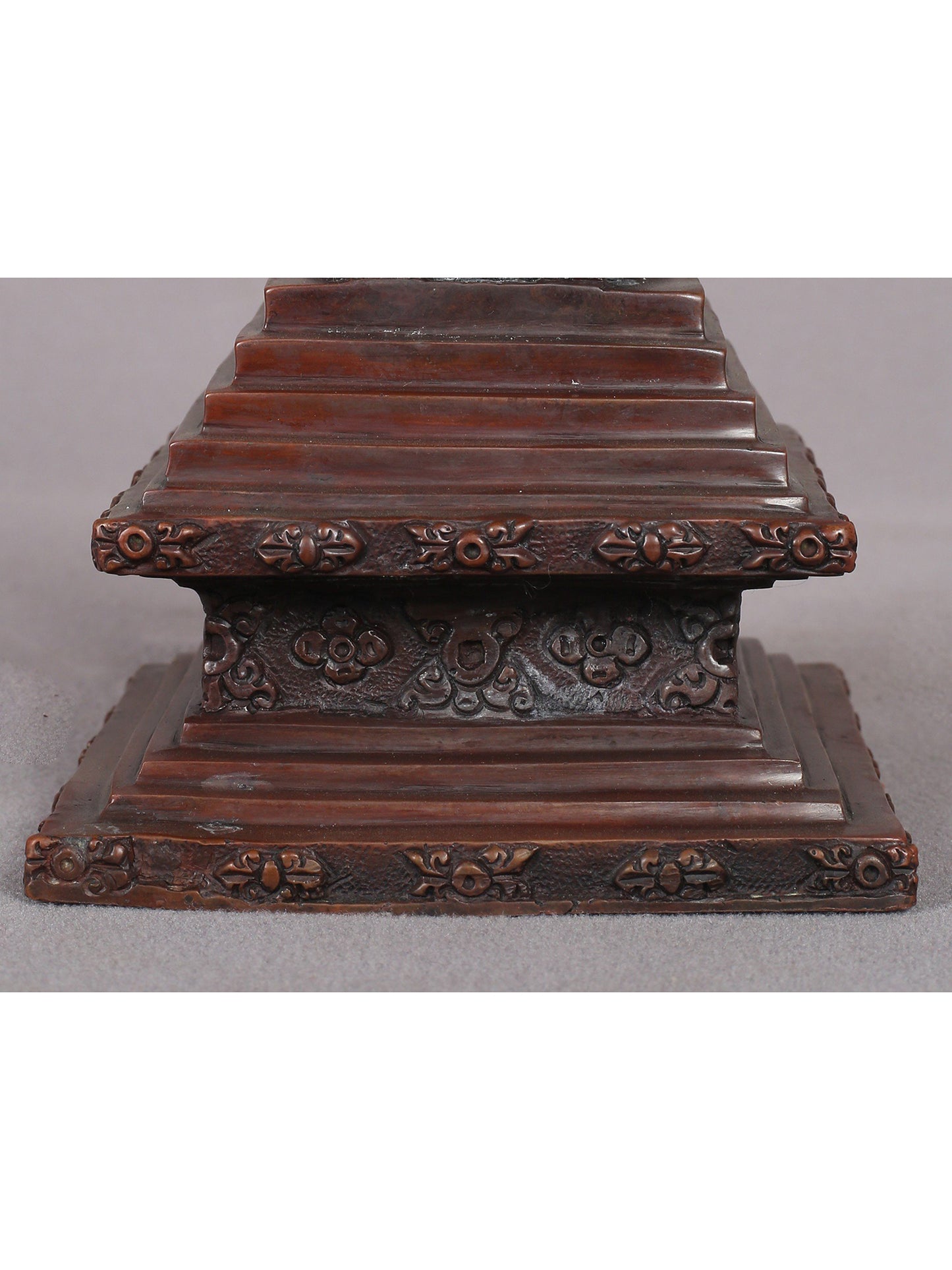 7" Copper Stupa from Nepal | Handmade Sculpture