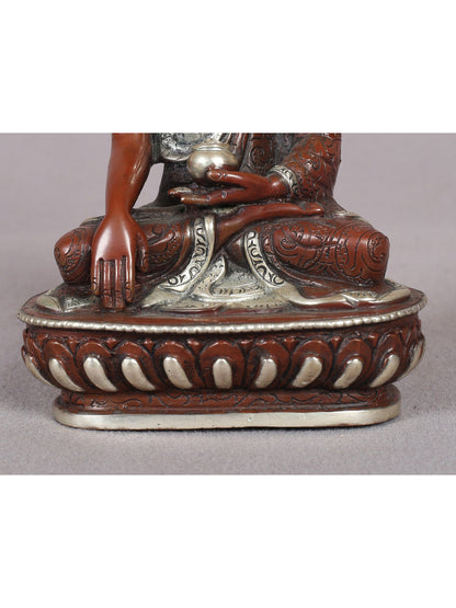 6" Lord Buddha in Bhumi-Sparsha Mudra | Nepalese Copper Statue