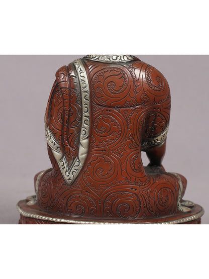 6" Lord Buddha in Bhumi-Sparsha Mudra | Nepalese Copper Statue