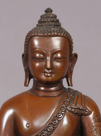 5" Lord Buddha Idol in Dhyana Mudra | Nepalese Copper Statue