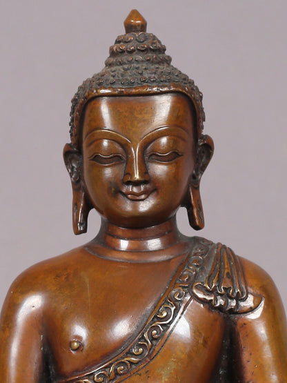 5" Meditating Buddha Idol from Nepal | Nepalese Copper Statue